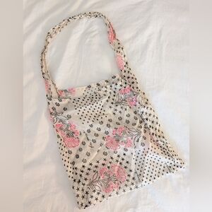 Free People Shopping Hobo Shopping Tote Shoulder Bag, Thin Muslin Like Material